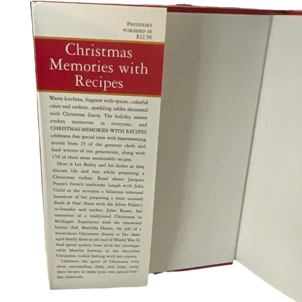 Julia Child Holiday Hardcover Cookbook Christmas Memories with Recipes 315 pages